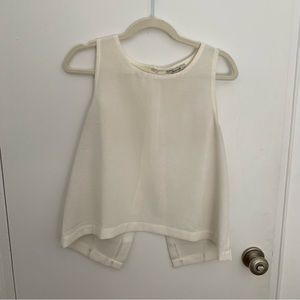 Madewell white open back textured tank